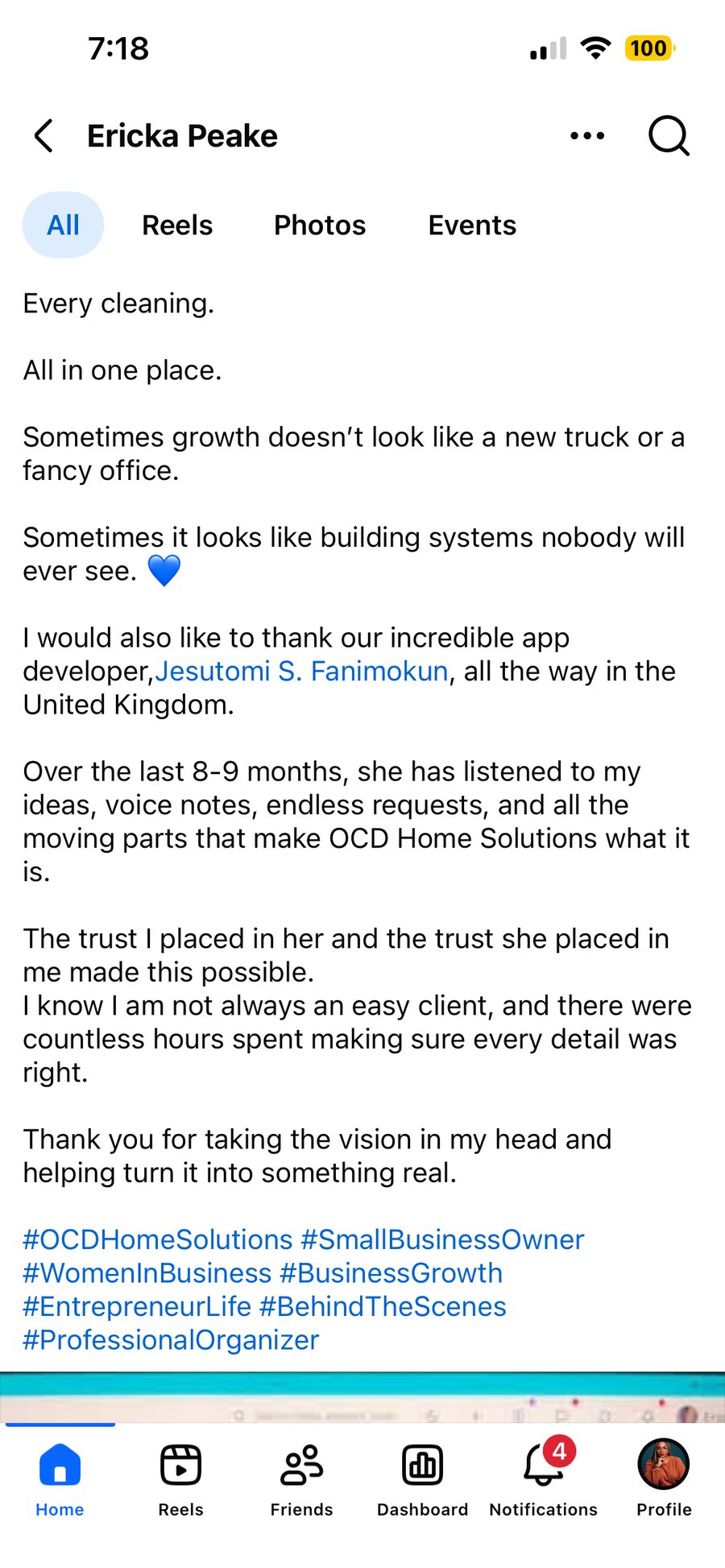 Continuation of the post thanking app developer Jesutomi S. Fanimokun for eight to nine months of listening and building